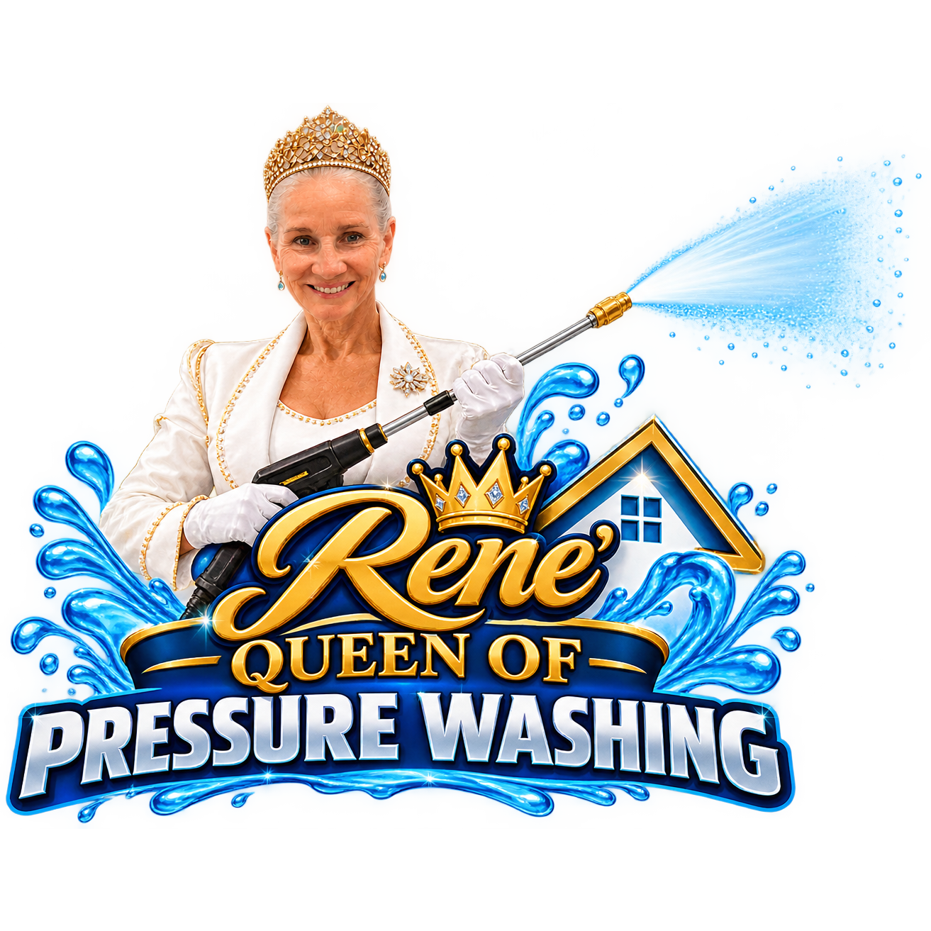 Rene Queen of Pressure Washing logo